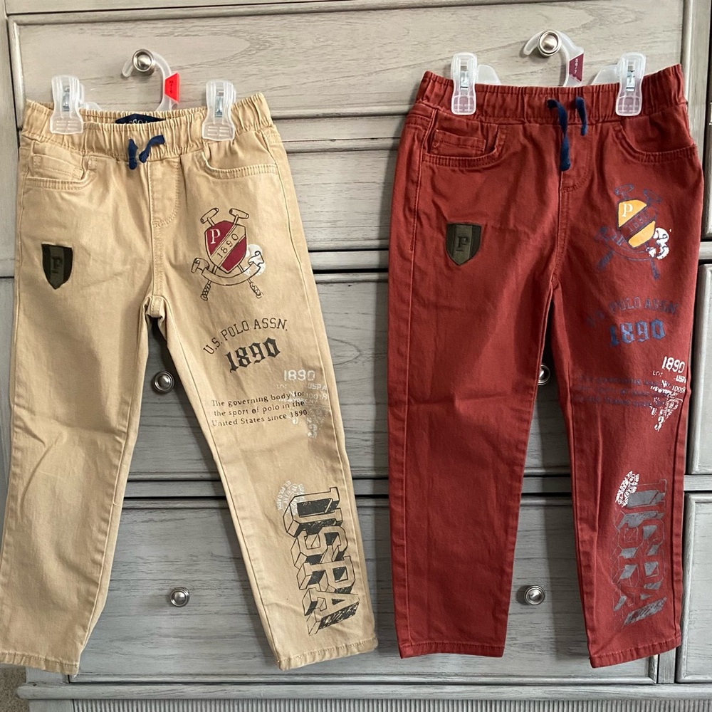 2 pants US POLO ASSN size 4/5 boys